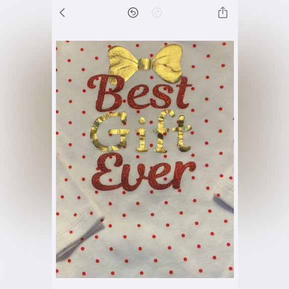 💥CHRISTMAS CLEARANCE💥🎄 Infant Girl Christmas Long Sleeve “Best Gift Ever” - Picture 3 of 7